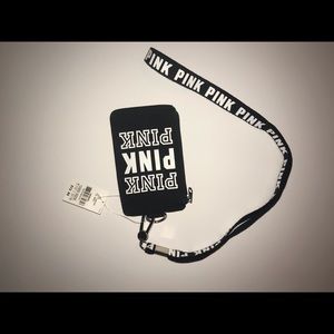 PINK lanyard and card/id holder